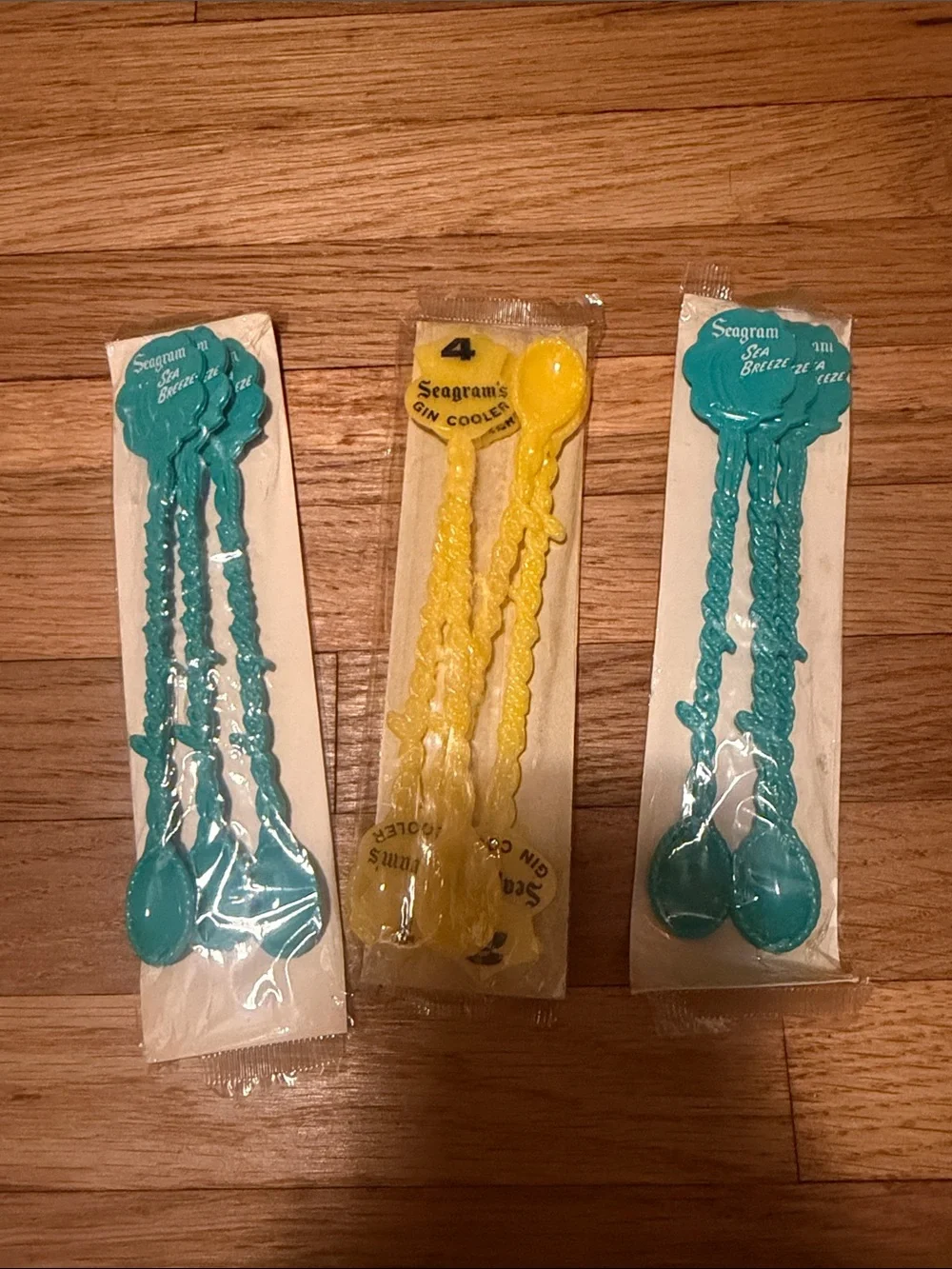 Seagrams Swizzle Sticks Vintage Set of 3 10pcs NWT